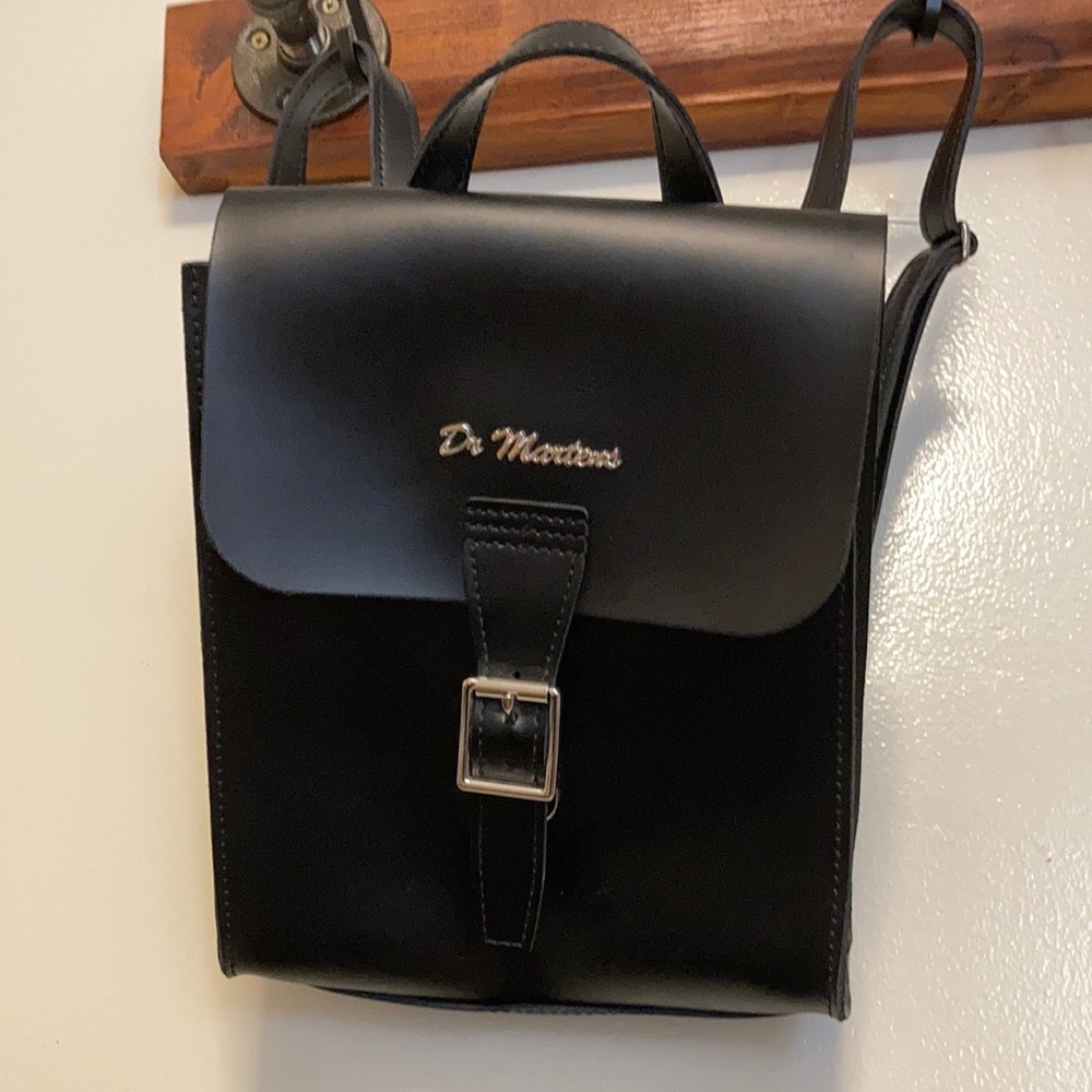 Dr. Martens hard leather small backpack / purse